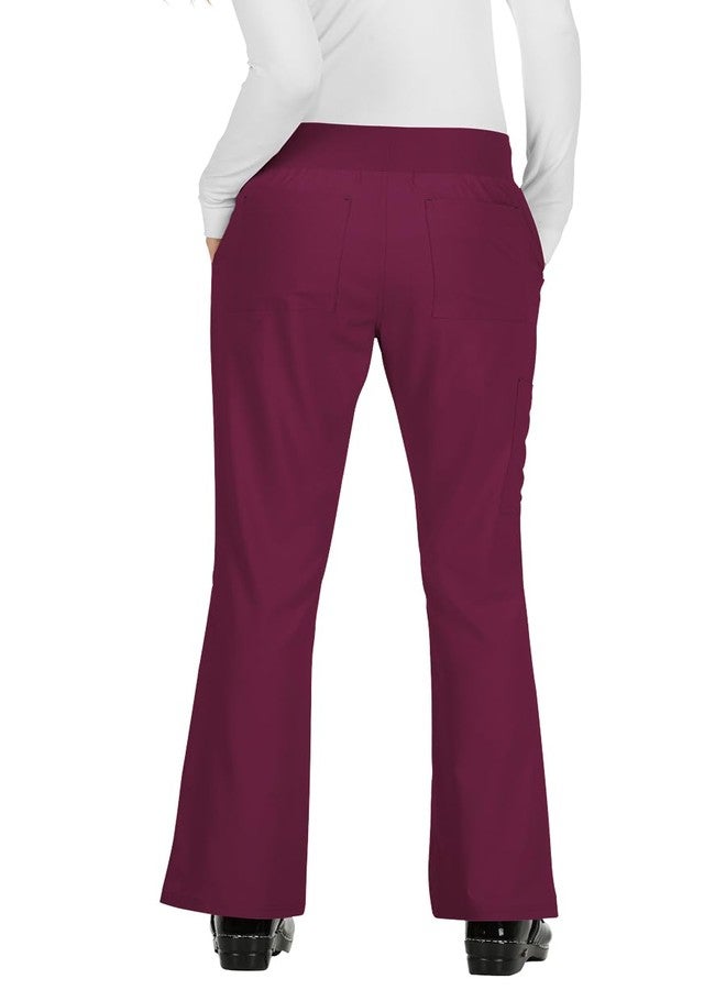 KOI Basics 732 Women's Laurie Scrub Pant (Wine, Small Petite) - Image 2